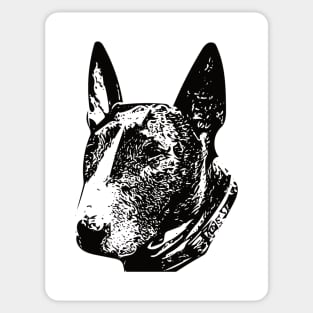 Bull Terrier Face Design - A Bully Christmas Gift Sticker